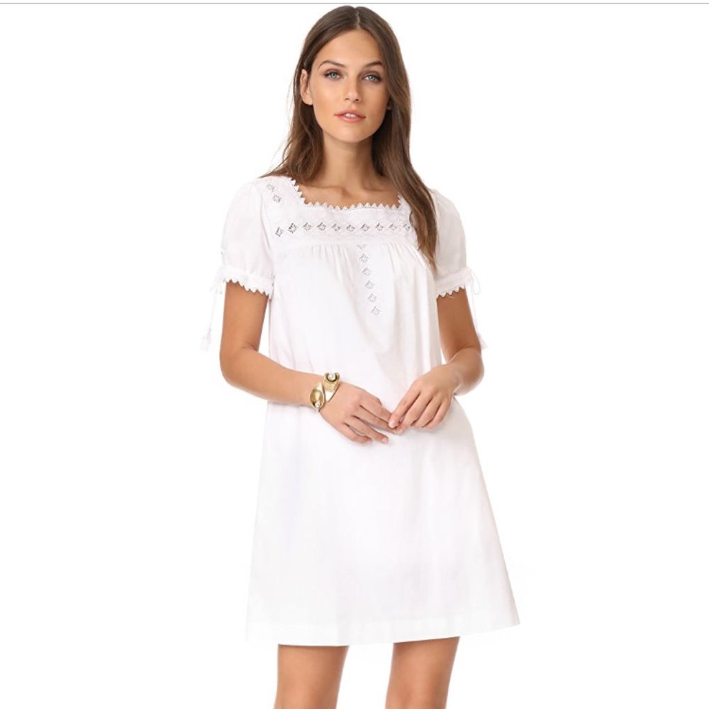 Madewell White Eyelet Shift Dress